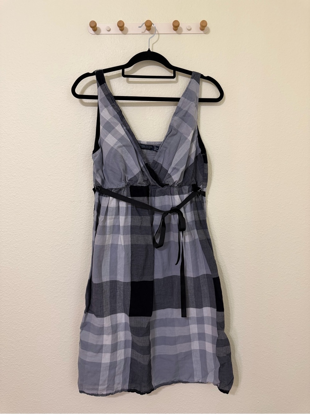 Y2K-era Faded Glory Plaid Midi Dress Size 14